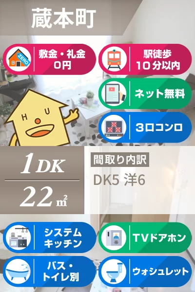 リーエ蔵本 305のお部屋の特徴