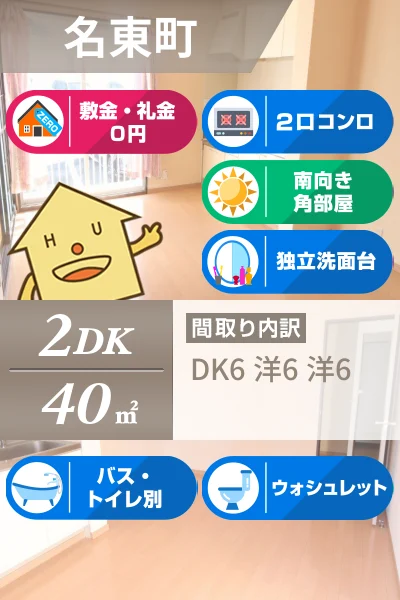名東町 アパート 2DK 101のお部屋の特徴