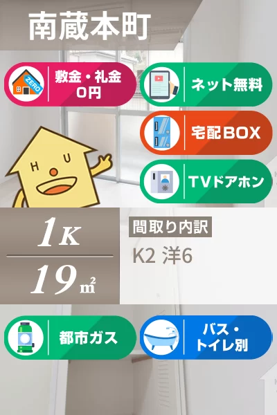 レジデンス徳島 111のお部屋の特徴