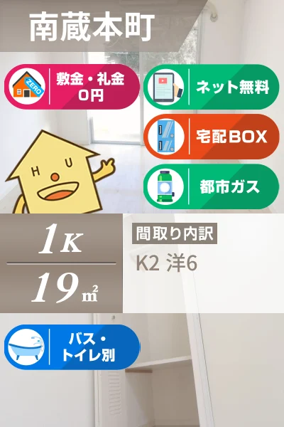 レジデンス徳島 205のお部屋の特徴