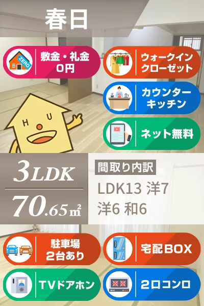 メゾンサンテラスA 102のお部屋の特徴