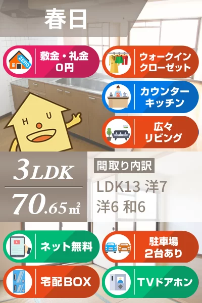 メゾンサンテラスA 201のお部屋の特徴