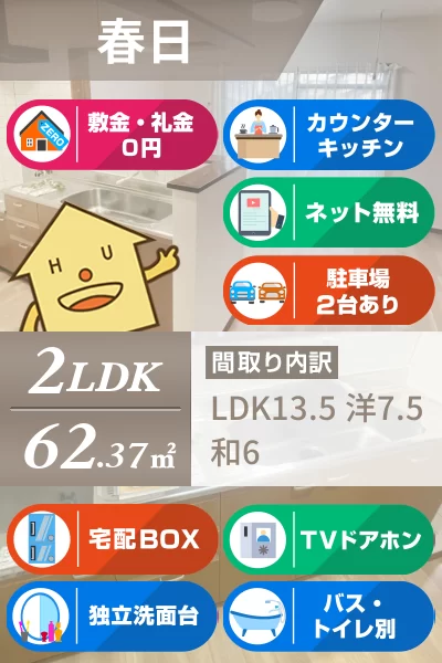 メゾンサンテラスB 101のお部屋の特徴