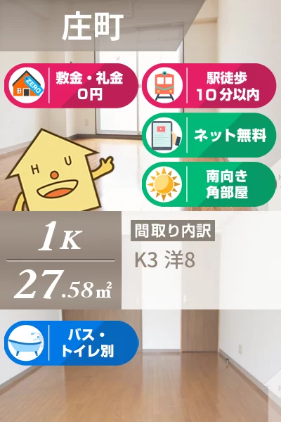 ハイム眉山 305のお部屋の特徴