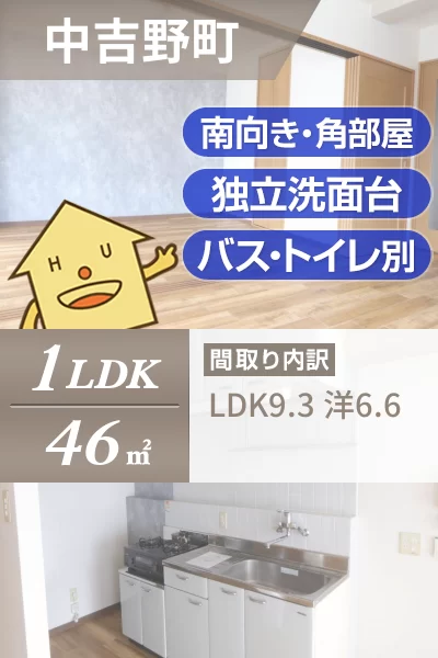 中吉野町 マンション 1LDK 201のお部屋の特徴