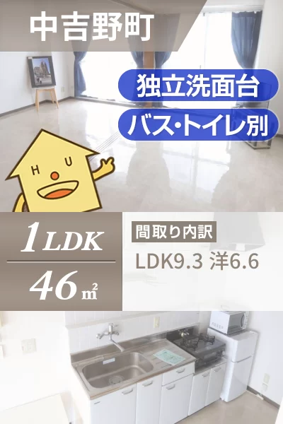 中吉野町 マンション 1LDK 203のお部屋の特徴