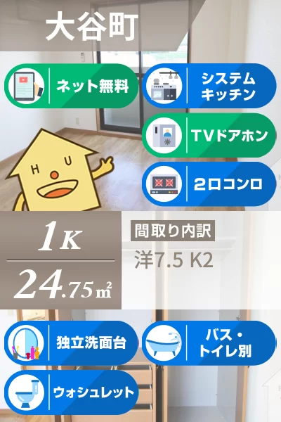 エトワール大開 102のお部屋の特徴