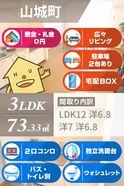 ルミナス山城 A102のお部屋の特徴