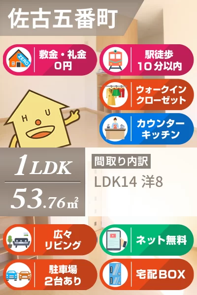 パークサイド佐古 201のお部屋の特徴