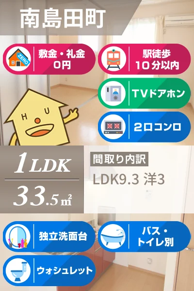 アクシス南島田D棟 202のお部屋の特徴