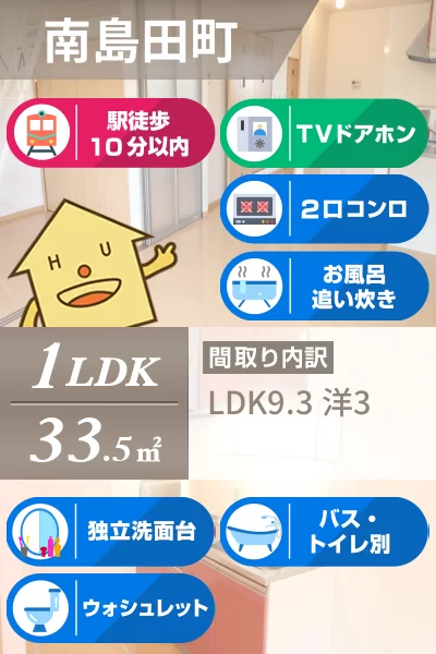 アクシス南島田D棟 203のお部屋の特徴