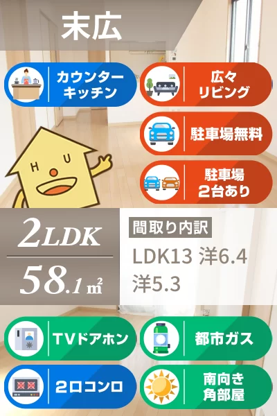 シャーメゾン末広 102のお部屋の特徴