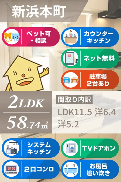 マルハII番館 206のお部屋の特徴