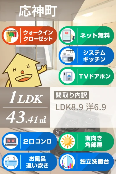 ネスト応神 202のお部屋の特徴