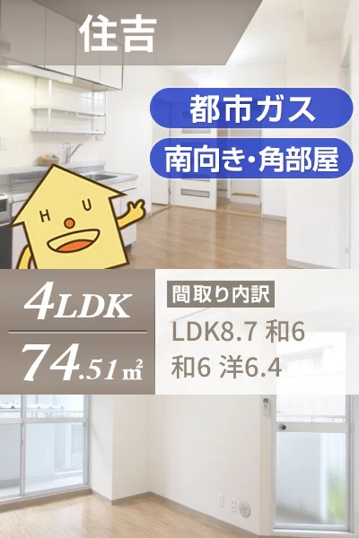 住吉 マンション 4LDK 404のお部屋の特徴