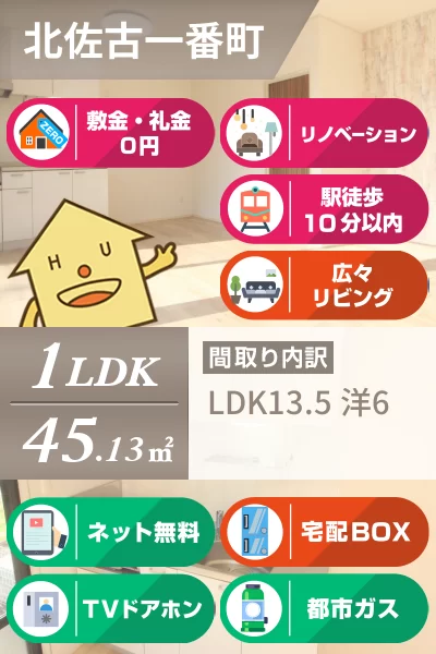 セジュール佐古 105のお部屋の特徴