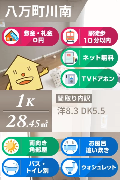 ディアス川南 B棟 111のお部屋の特徴