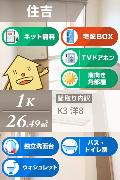 エクセルスミ 205のお部屋の特徴