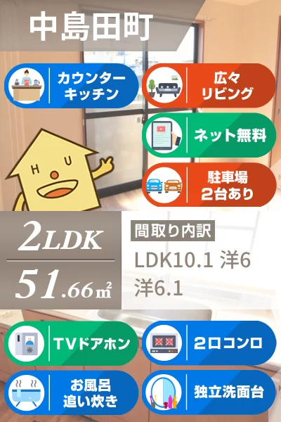 コートヴェール中島田 205のお部屋の特徴