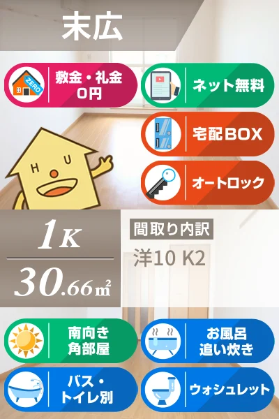 NESTスエヒロ 201のお部屋の特徴