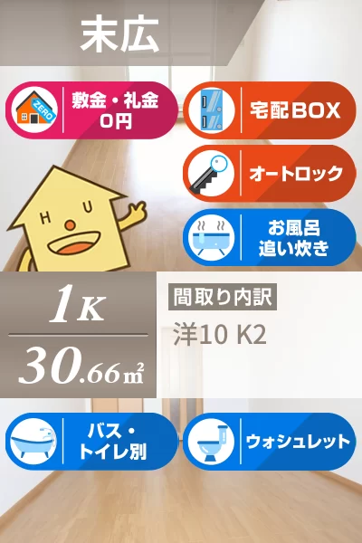 NESTスエヒロ 302のお部屋の特徴