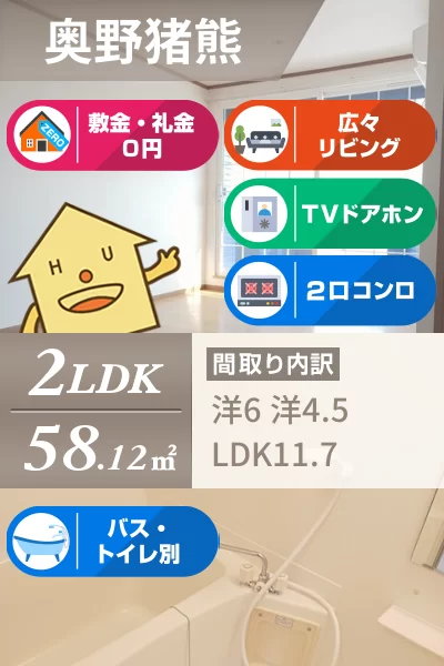 サンシェールC 203のお部屋の特徴