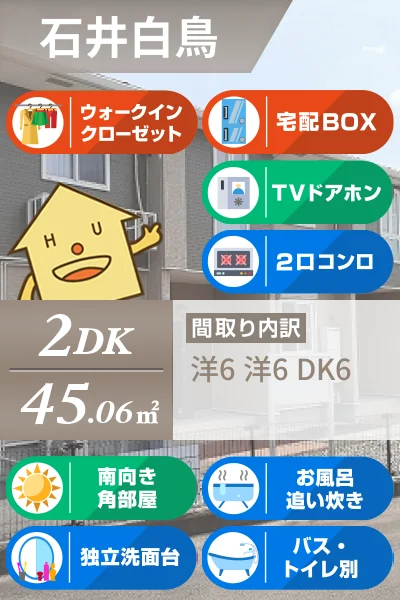 エレガンシア篠原 105のお部屋の特徴