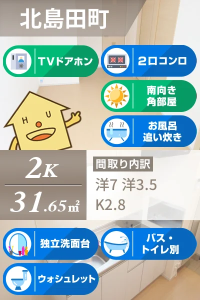 フィオーレNS IVーA 102のお部屋の特徴