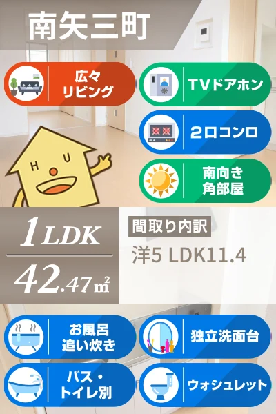 クラール南矢三A 203のお部屋の特徴