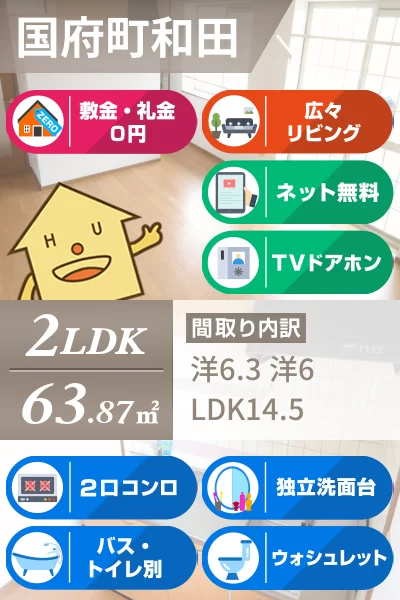 サンシティー国府B 202のお部屋の特徴