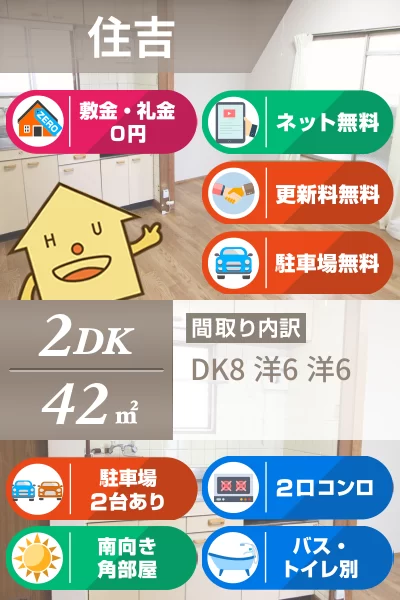 住吉 マンション 2DK 301のお部屋の特徴