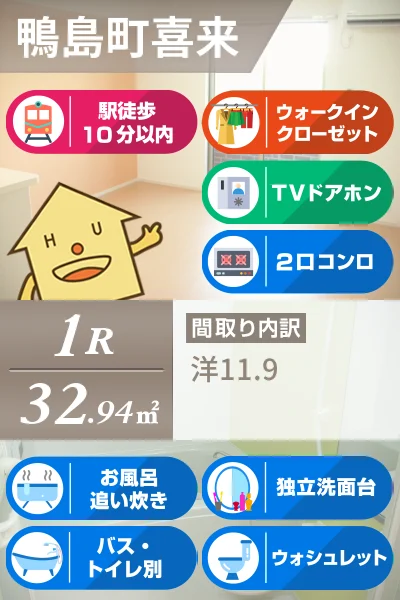 ル・グラン鴨島 II 102のお部屋の特徴