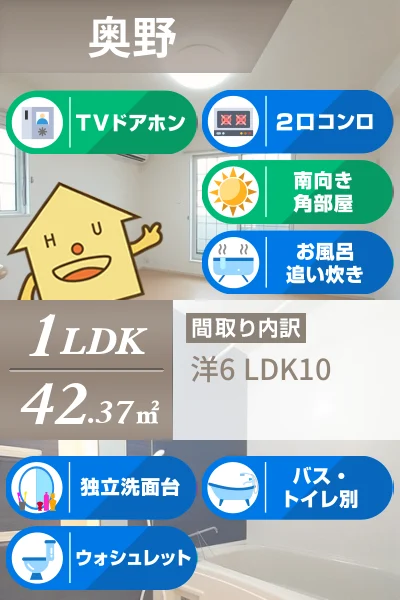 ル・レーヴ藍住 201のお部屋の特徴