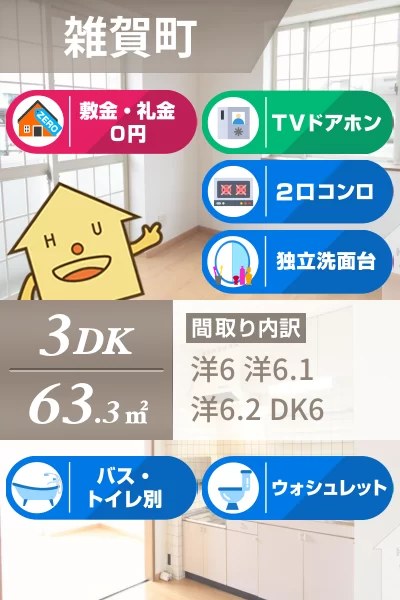 ロイヤル雑賀 205のお部屋の特徴