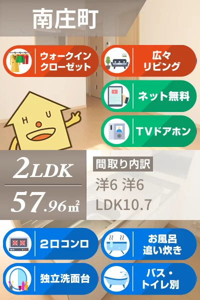 アンビエンテ南庄町 A 202のお部屋の特徴