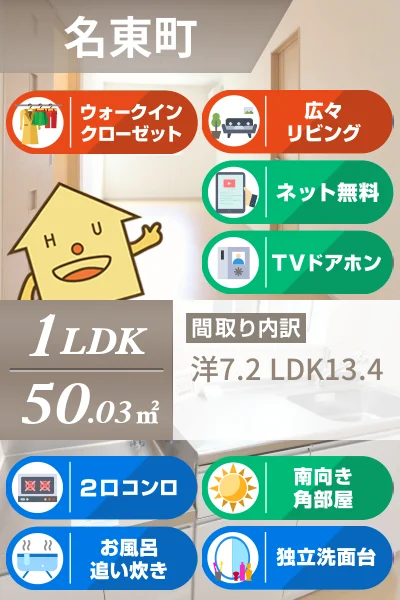 レヴェランスB 102のお部屋の特徴