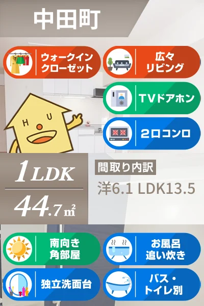 プロムナード 102のお部屋の特徴