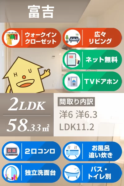 アンジュ ボヌール 206のお部屋の特徴