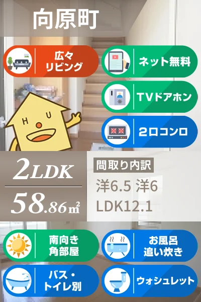 アンジェリカ B 201のお部屋の特徴