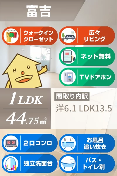 アルフォート藍住 101のお部屋の特徴