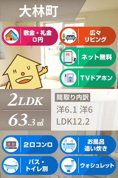 デュエル ミサキIII A 201のお部屋の特徴