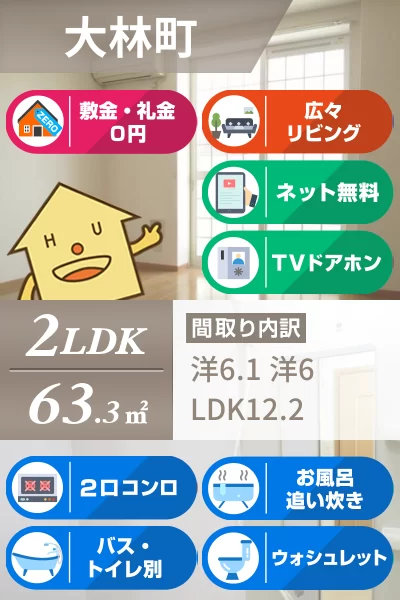 デュエル ミサキIII A 203のお部屋の特徴