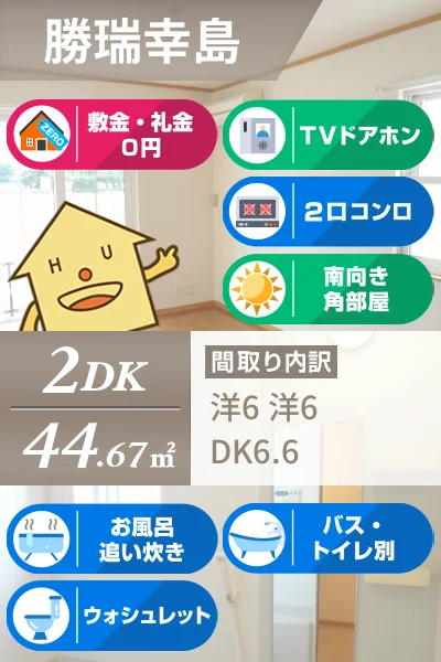 サンリットヴィラ相生B 105のお部屋の特徴
