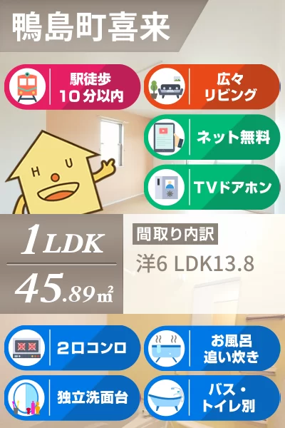 ル・グラン鴨島 I 101のお部屋の特徴