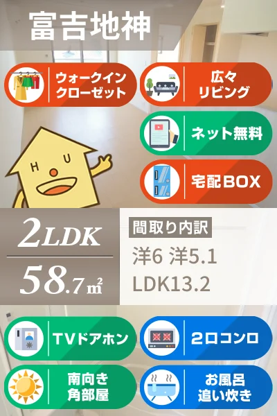 メロータウンA 205のお部屋の特徴