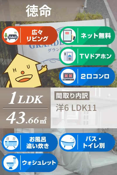 グランドゥール A 103のお部屋の特徴