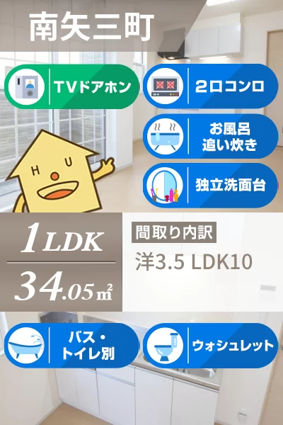 サンライズ 矢三 103のお部屋の特徴