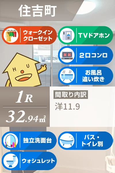 ミルト住吉I 105のお部屋の特徴