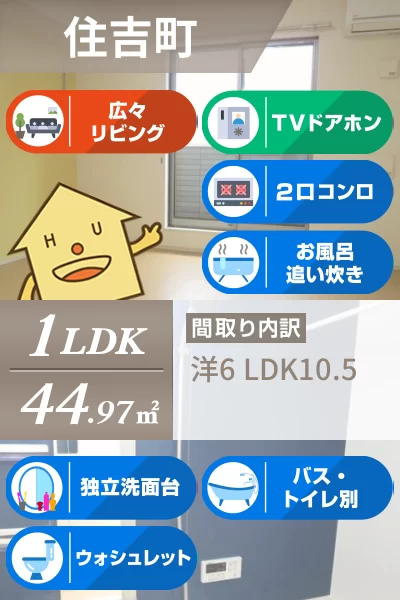 ミルト住吉I 203のお部屋の特徴