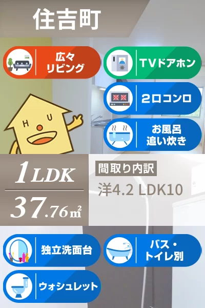 ミルト住吉II 102のお部屋の特徴